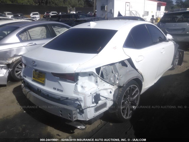 JTHBA1D26J5065624 - 2018 LEXUS IS 300 WHITE photo 4