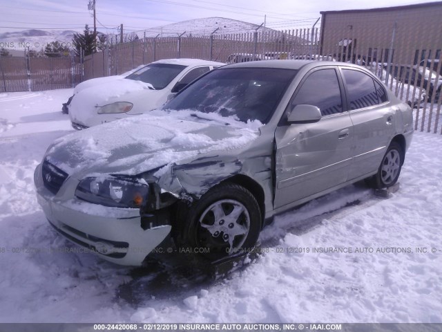 KMHDN46D04U746530 - 2004 HYUNDAI ELANTRA GLS/GT GREEN photo 2