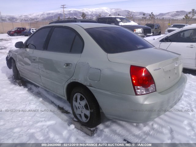 KMHDN46D04U746530 - 2004 HYUNDAI ELANTRA GLS/GT GREEN photo 3