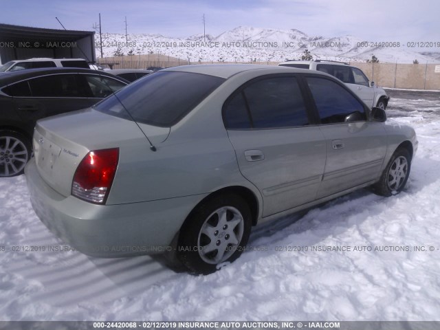 KMHDN46D04U746530 - 2004 HYUNDAI ELANTRA GLS/GT GREEN photo 4