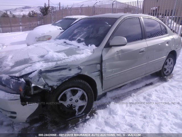 KMHDN46D04U746530 - 2004 HYUNDAI ELANTRA GLS/GT GREEN photo 6