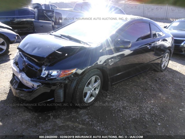 2HGFG12988H571817 - 2008 HONDA CIVIC EXL BLACK photo 2