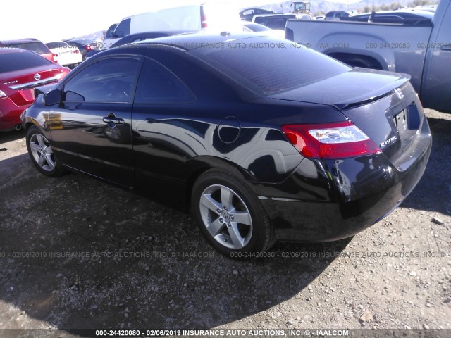 2HGFG12988H571817 - 2008 HONDA CIVIC EXL BLACK photo 3