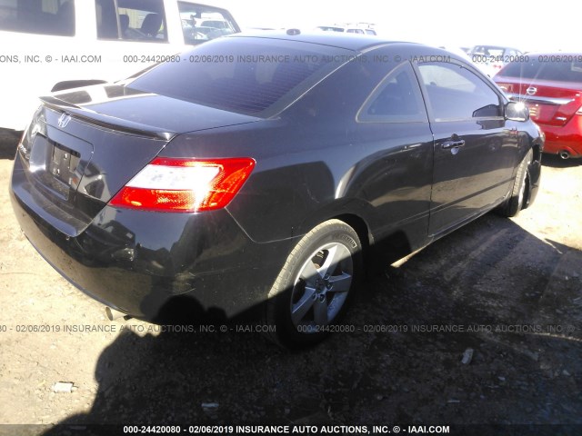 2HGFG12988H571817 - 2008 HONDA CIVIC EXL BLACK photo 4