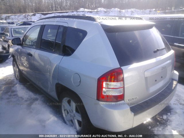 1J8FT57WX7D132154 - 2007 JEEP COMPASS LIMITED SILVER photo 3
