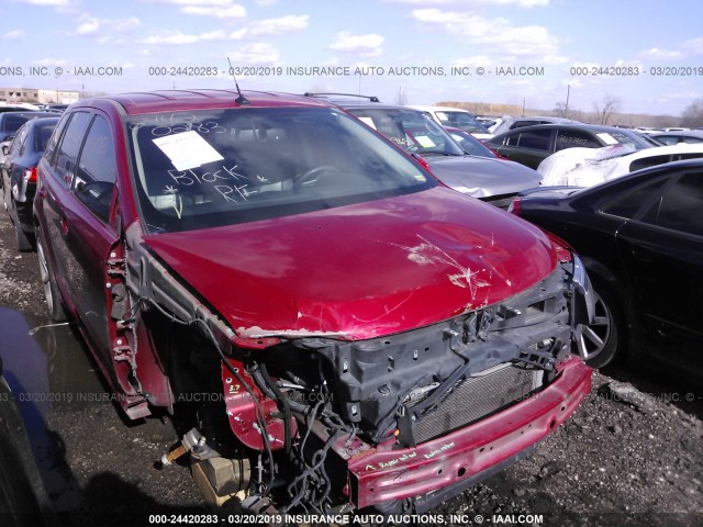 2FMDK3AK2BBB08761 - 2011 FORD EDGE SPORT RED photo 1