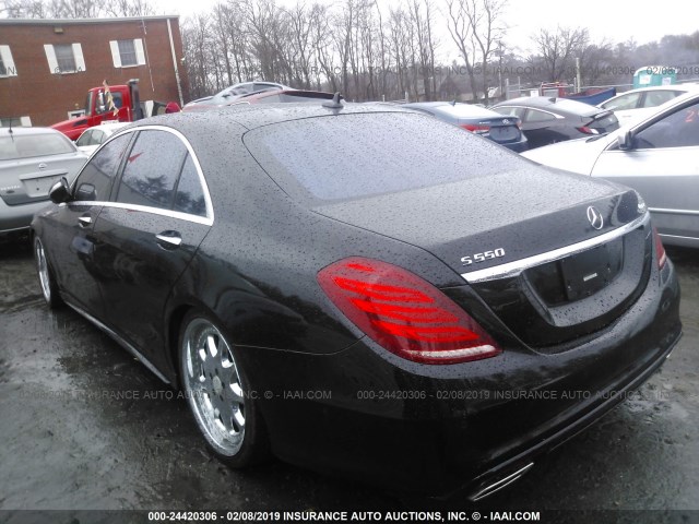 WDDUG8FB7GA232786 - 2016 MERCEDES-BENZ S 550 4MATIC BLACK photo 3