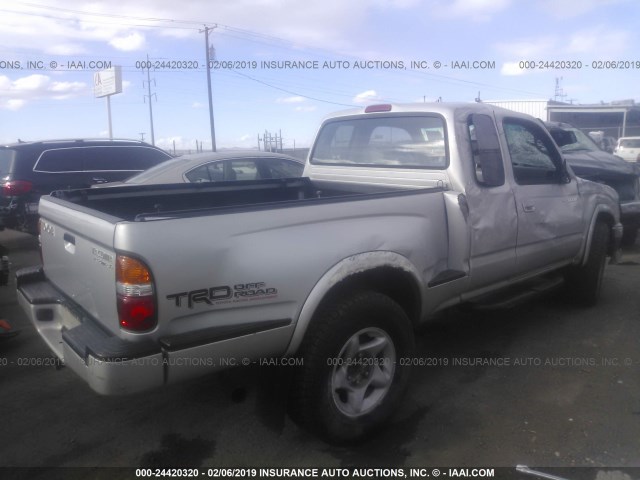 5TESN92N62Z065431 - 2002 TOYOTA TACOMA XTRACAB PRERUNNER SILVER photo 4