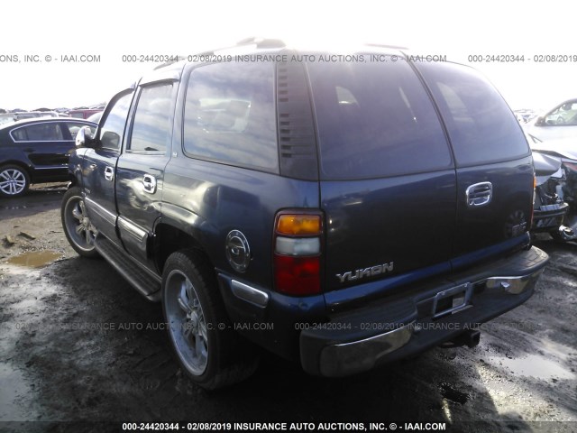 1GKEK13T91J184298 - 2001 GMC YUKON BLUE photo 3