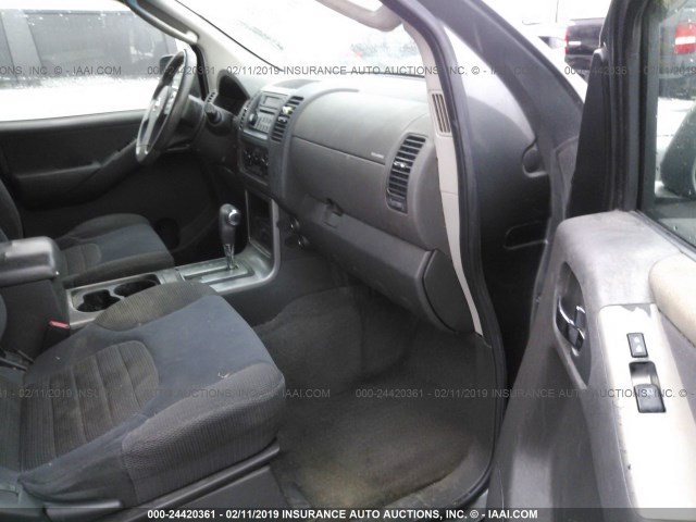 5N1AR18U87C633616 - 2007 NISSAN PATHFINDER LE/SE/XE GRAY photo 5