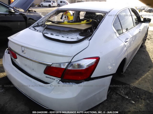 1HGCR2F58FA259857 - 2015 HONDA ACCORD SPORT თეთრი ფოტო 4