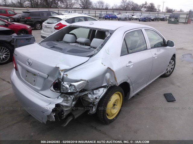 JTDBL40E99J011072 - 2009 TOYOTA COROLLA LE/XLE SILVER photo 4