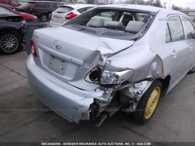 JTDBL40E99J011072 - 2009 TOYOTA COROLLA LE/XLE SILVER photo 6