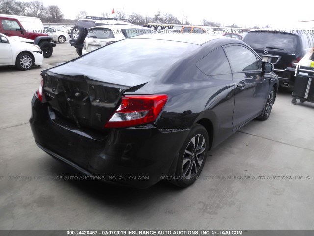 2HGFG3B04DH505532 - 2013 HONDA CIVIC EXL BLACK photo 4