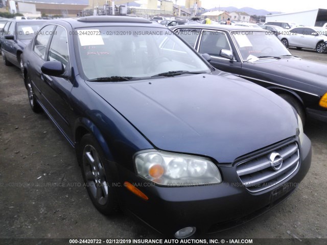 JN1DA31A33T442056 - 2003 NISSAN MAXIMA GLE/SE BLUE photo 1