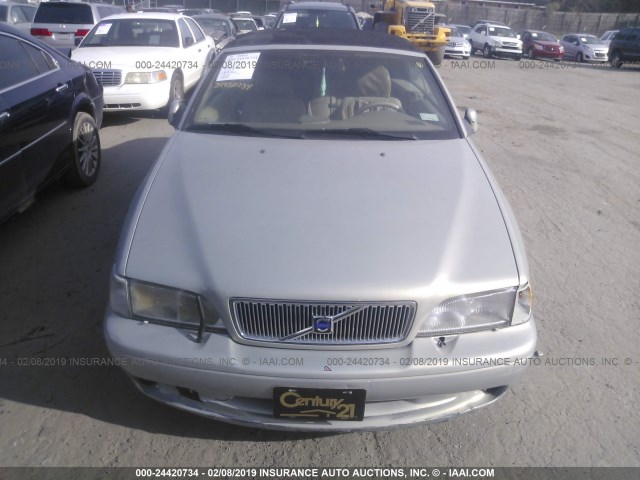 YV1NC53D51J021196 - 2001 VOLVO C70 TURBO GRAY photo 6