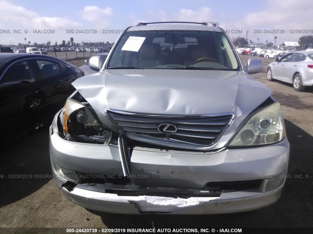 JTJBT20X330006062 - 2003 LEXUS GX 470 SILVER photo 6