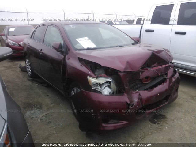 1NXBU40E39Z127360 - 2009 TOYOTA COROLLA S/LE/XLE RED photo 1