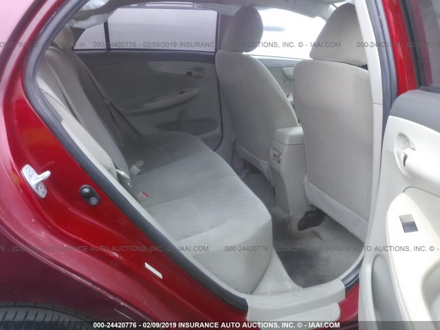 1NXBU40E39Z127360 - 2009 TOYOTA COROLLA S/LE/XLE RED photo 8