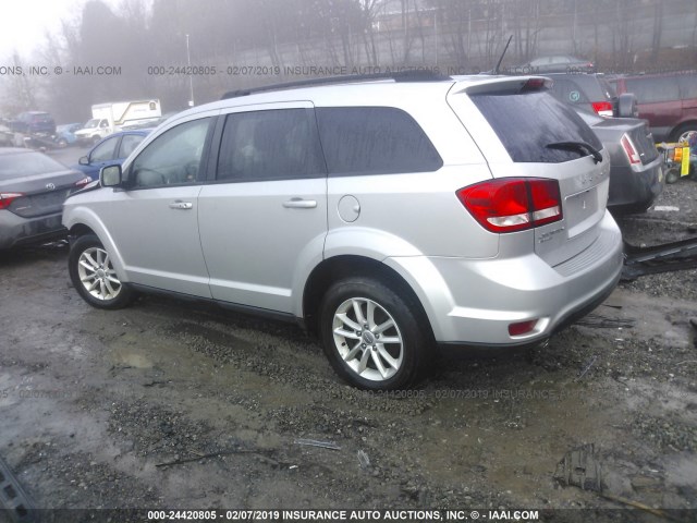 3C4PDDBG9DT638602 - 2013 DODGE JOURNEY SXT SILVER photo 3