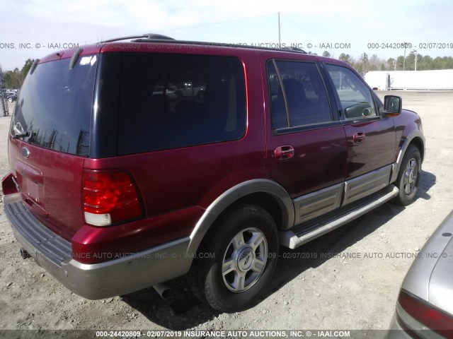 1FMPU17L34LB06449 - 2004 FORD EXPEDITION EDDIE BAUER MAROON photo 4