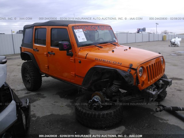 1C4HJWFG5CL271811 - 2012 JEEP WRANGLER UNLIMITE RUBICON ORANGE photo 1