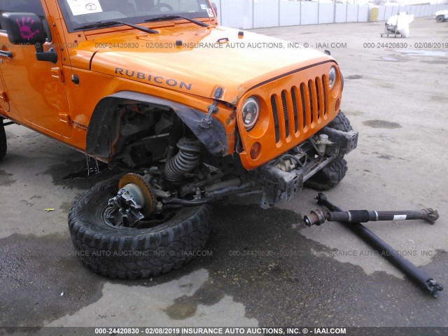 1C4HJWFG5CL271811 - 2012 JEEP WRANGLER UNLIMITE RUBICON ORANGE photo 6