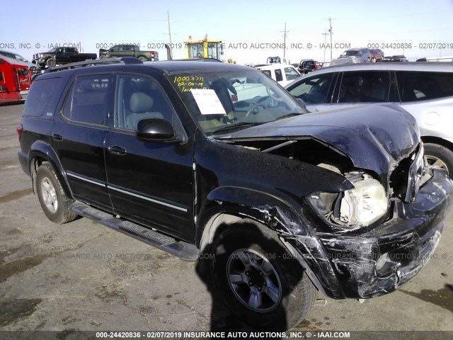 5TDZT34A25S261427 - 2005 TOYOTA SEQUOIA SR5 BLACK photo 1