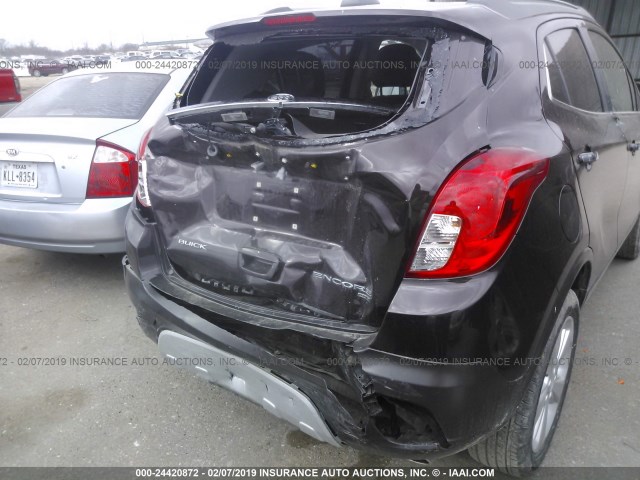 KL4CJESB7GB573508 - 2016 BUICK ENCORE BROWN photo 6