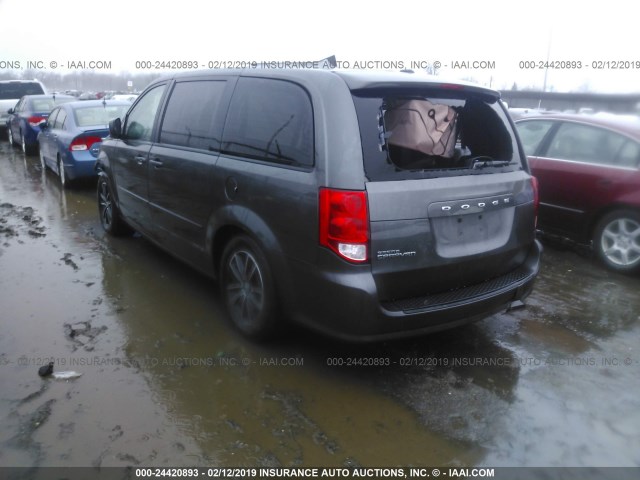 2C4RDGBG1GR348498 - 2016 DODGE GRAND CARAVAN SE GRAY photo 3