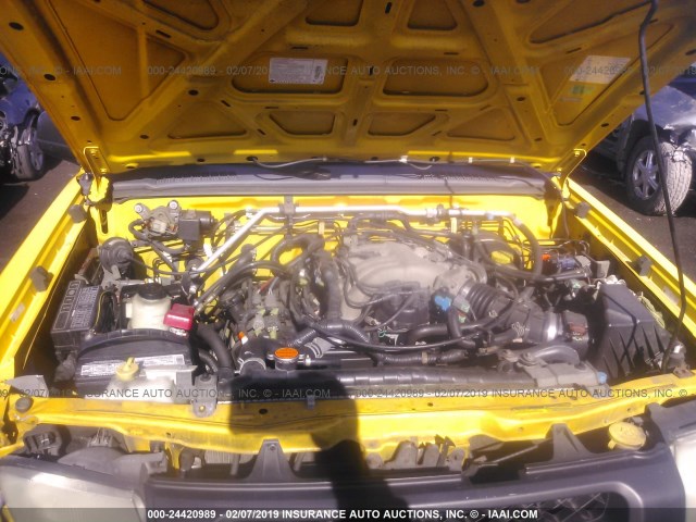 5N1ED28Y3YC611372 - 2000 NISSAN XTERRA XE/SE YELLOW photo 10