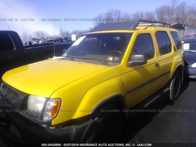 5N1ED28Y3YC611372 - 2000 NISSAN XTERRA XE/SE YELLOW photo 2