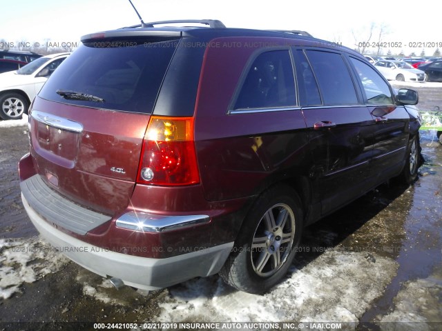 2A8GM68X07R162825 - 2007 CHRYSLER PACIFICA TOURING MAROON photo 4