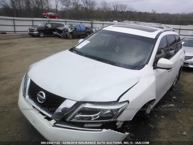 5N1AR2MN8EC686561 - 2014 NISSAN PATHFINDER S/SV/SL/PLATINUM TURQUOISE photo 2