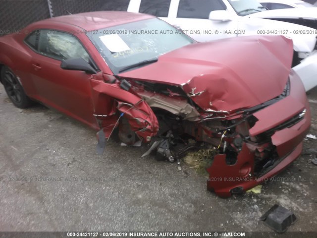 2G1FE1E37E9324203 - 2014 CHEVROLET CAMARO LS RED photo 1