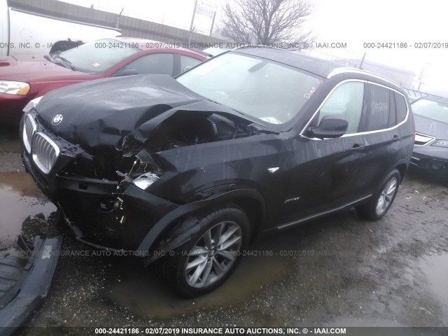 5UXWX5C52BL703061 - 2011 BMW X3 XDRIVE28I BLACK photo 2