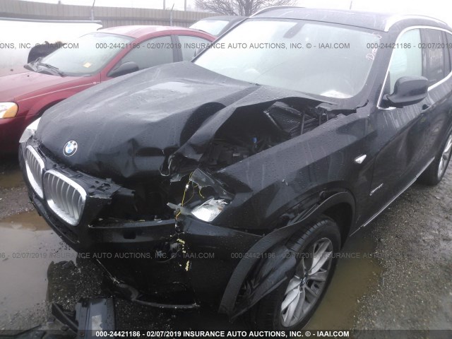 5UXWX5C52BL703061 - 2011 BMW X3 XDRIVE28I BLACK photo 6