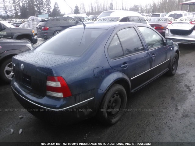 3VWRK69M94M038885 - 2004 VOLKSWAGEN JETTA GL BLUE photo 4