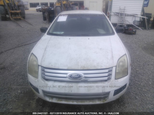 3FAFP06Z96R192481 - 2006 FORD FUSION S WHITE photo 6