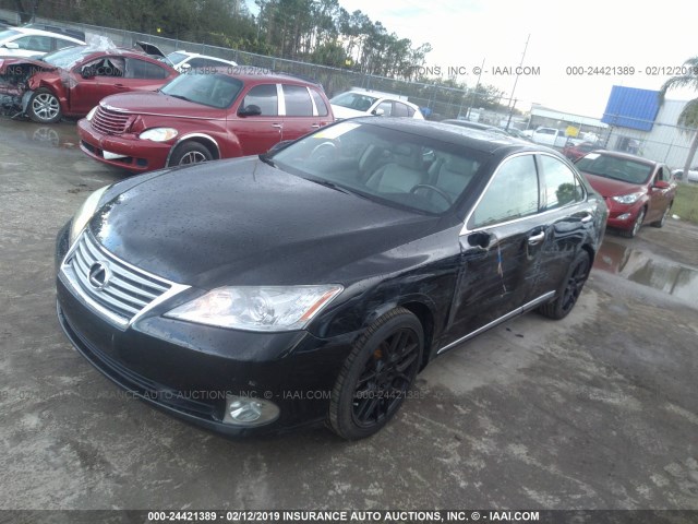 JTHBK1EG3B2459415 - 2011 LEXUS ES 350 BLACK photo 2