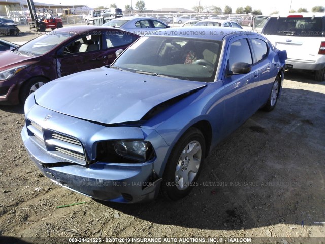 2B3KA43R37H783507 - 2007 DODGE CHARGER SE/SXT BLUE photo 2