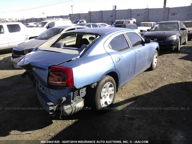 2B3KA43R37H783507 - 2007 DODGE CHARGER SE/SXT BLUE photo 4