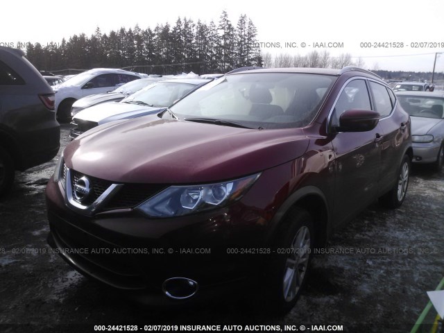 JN1BJ1CR9HW120977 - 2017 NISSAN ROGUE SPORT S/SV/SL RED photo 2