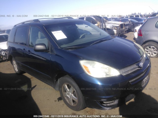 5TDZA23C04S001156 - 2004 TOYOTA SIENNA CE/LE BLUE photo 1