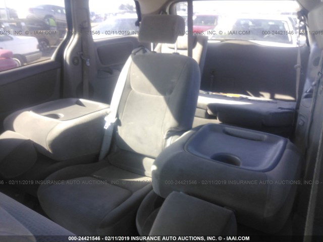 5TDZA23C04S001156 - 2004 TOYOTA SIENNA CE/LE BLUE photo 8