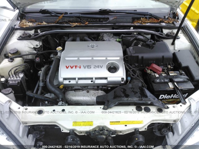 4T1BF30K63U048606 - 2003 TOYOTA CAMRY LE/XLE/SE WHITE photo 10