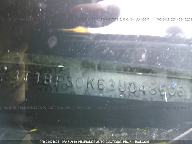 4T1BF30K63U048606 - 2003 TOYOTA CAMRY LE/XLE/SE WHITE photo 9