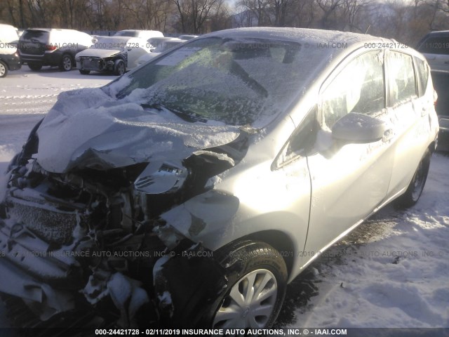 3N1CE2CP3GL351603 - 2016 NISSAN VERSA NOTE S/S PLUS/SV/SL/SR SILVER photo 2