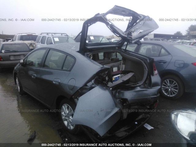 JHMZE2H71DS004735 - 2013 HONDA INSIGHT EX GRAY photo 3