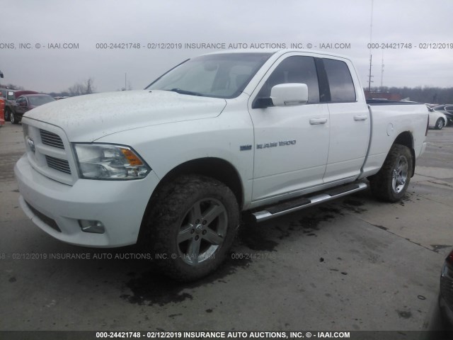 1D7RV1GT9BS545898 - 2011 DODGE RAM 1500 WHITE photo 2